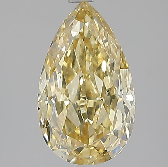 4.09 Ct. Fancy Intense Yellow Pear Lab Grown Diamond