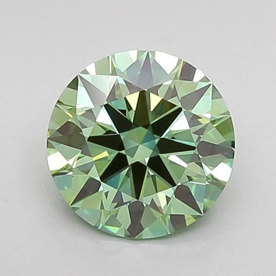 1.02 Ct. Fancy Vivid Green Round Lab Grown Diamond