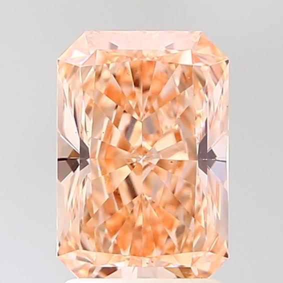 2.01 Ct. Fancy Intense Orangy Pink Radiant Lab Grown Diamond