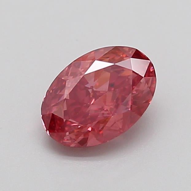 1.08 Ct. Fancy Vivid Brownish Pink Oval Lab Grown Diamond