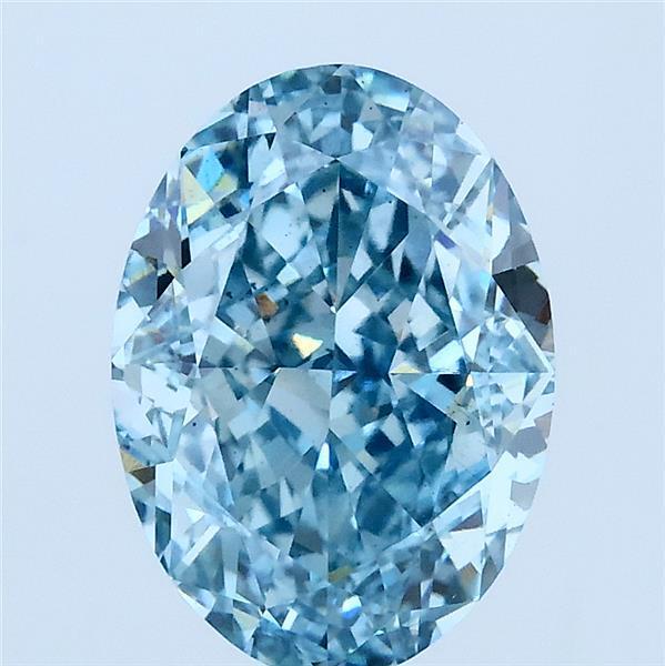 3.02 Ct. Fancy Blue Oval Lab Grown Diamond