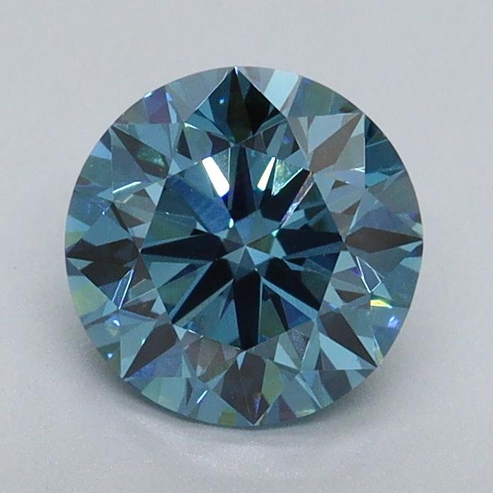 1.17 Ct. Fancy Vivid Blue Round Lab Grown Diamond