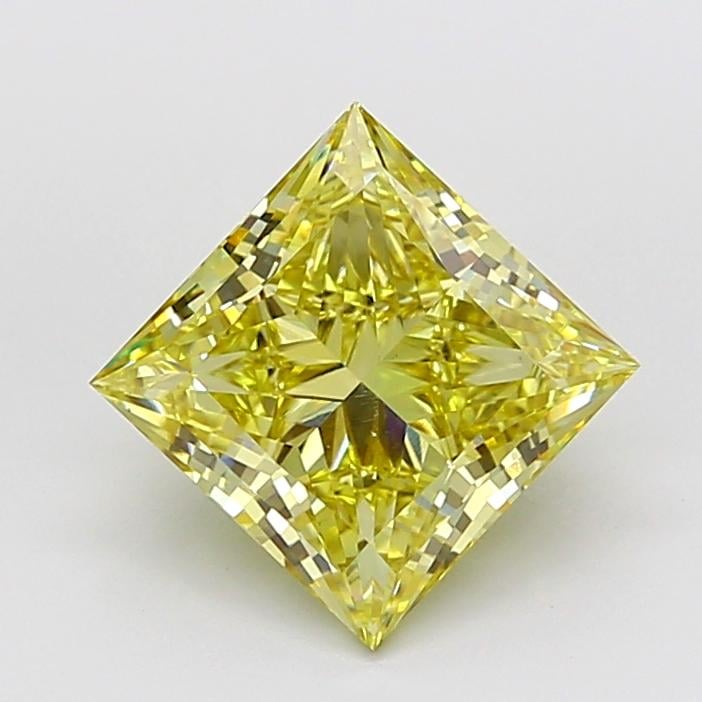 4.03 Ct. Fancy Intense  Yellow Princess Lab Grown Diamond