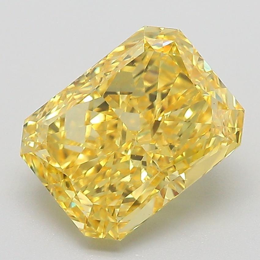 3.07 Ct. Fancy Vivid Yellow Radiant Lab Grown Diamond