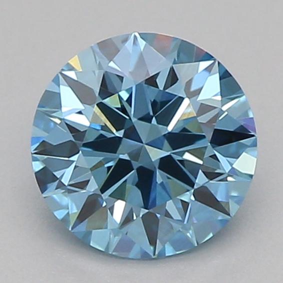 0.52 Ct. Fancy Vivid Blue Round Lab Grown Diamond
