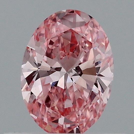 0.45 Ct. Fancy Vivid Pink Oval Lab Grown Diamond