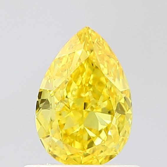 0.74 Ct. Fancy Vivid Yellow Pear Lab Grown Diamond
