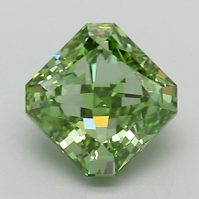 1.52 Ct. Fancy Vivid Green Radiant Lab Grown Diamond