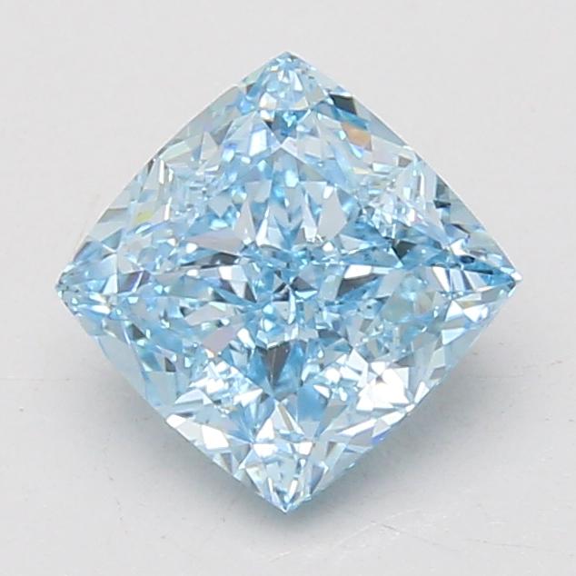 2.03 Ct. Fancy Vivid Blue Cushion Lab Grown Diamond