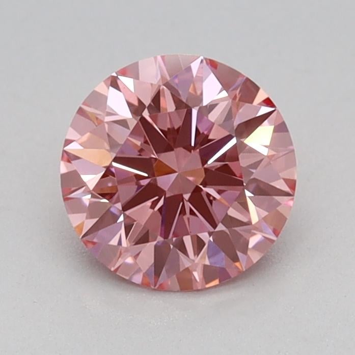 0.61 Ct. Fancy Vivid Pink Round Lab Grown Diamond