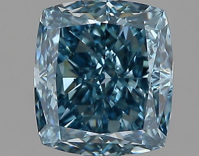 1.53 Ct. Fancy Vivid Blue Cushion Lab Grown Diamond