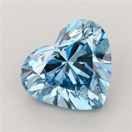 3.51 Ct. Fancy Vivid Blue Heart Lab Grown Diamond