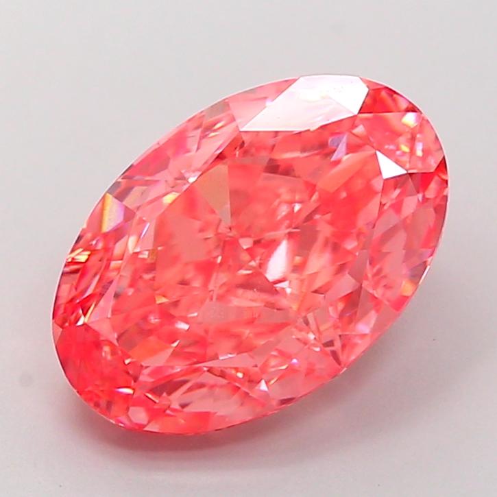 4.01 Ct. Fancy Vivid Pink Oval Lab Grown Diamond