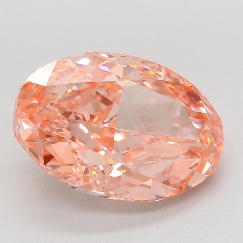 9.07 Ct. Fancy Vivid Pink Oval Lab Grown Diamond
