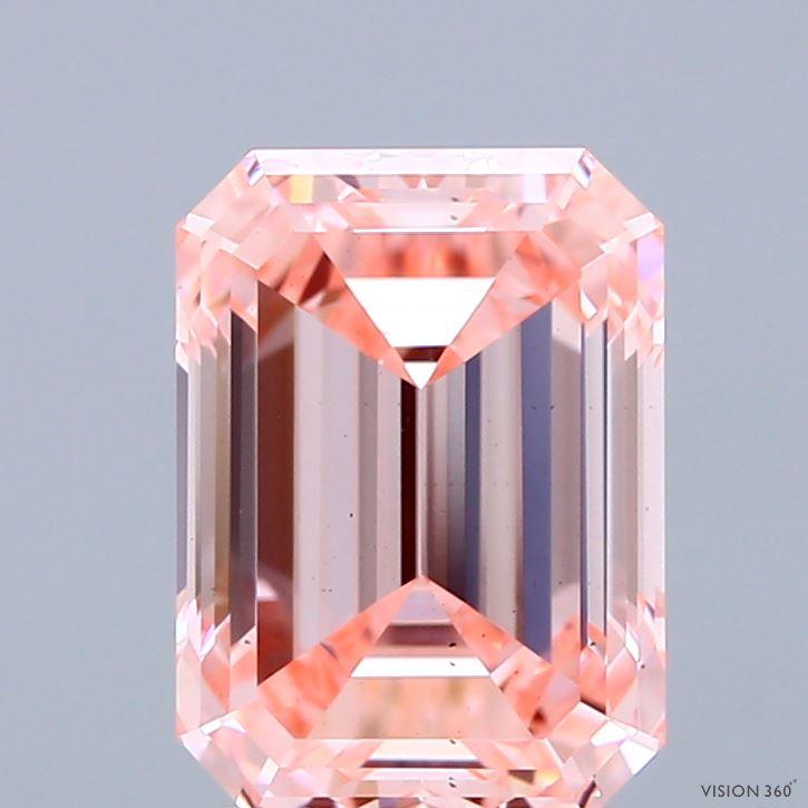 3.00 Ct. Fancy Intense Pink Emerald Lab Grown Diamond