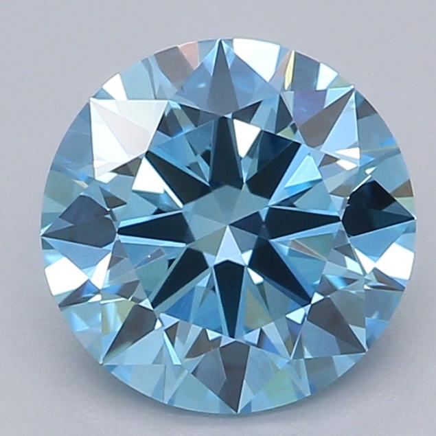 1.01 Ct. Fancy Vivid Blue Round Lab Grown Diamond