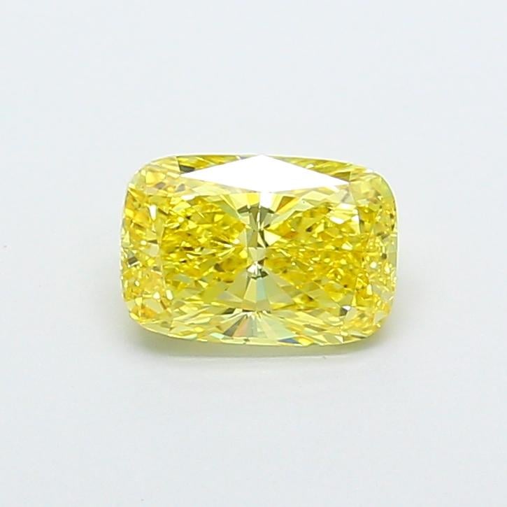 1.56 Ct. Fancy Vivid Yellow Cushion Lab Grown Diamond