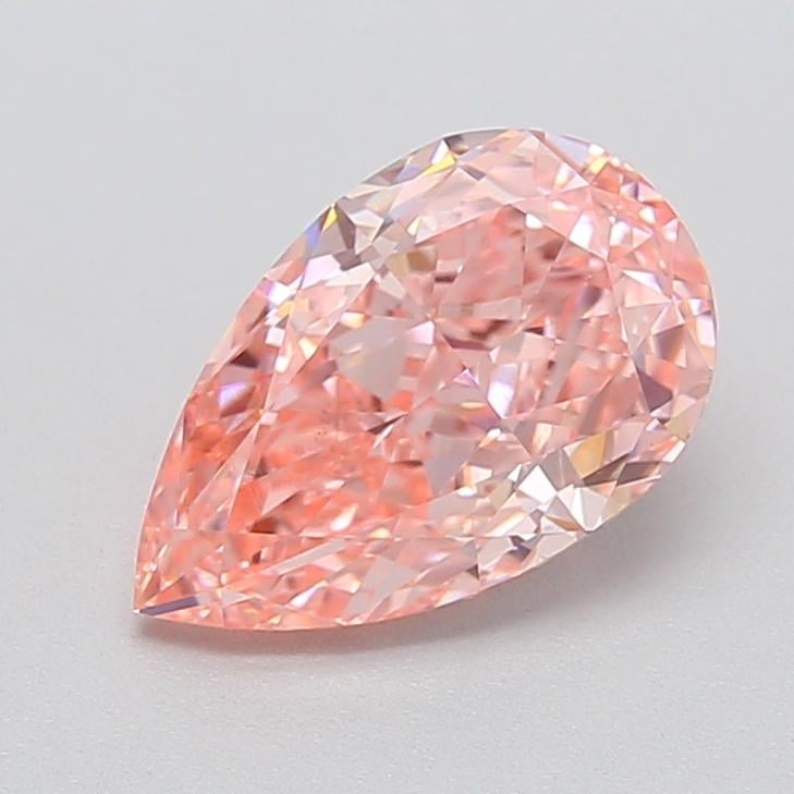 1.58 Ct. Fancy Vivid  Pink Pear Lab Grown Diamond