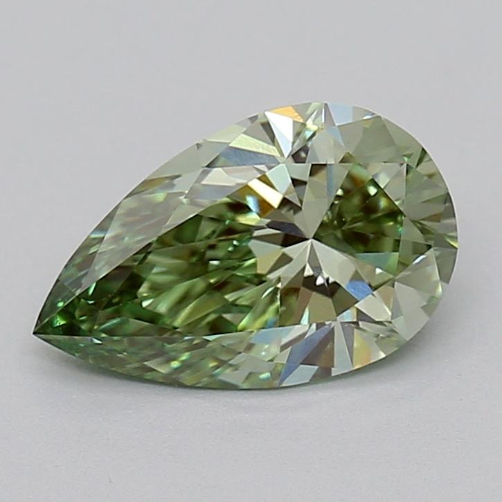 1.04 Ct. Fancy Vivid  Green Pear Lab Grown Diamond