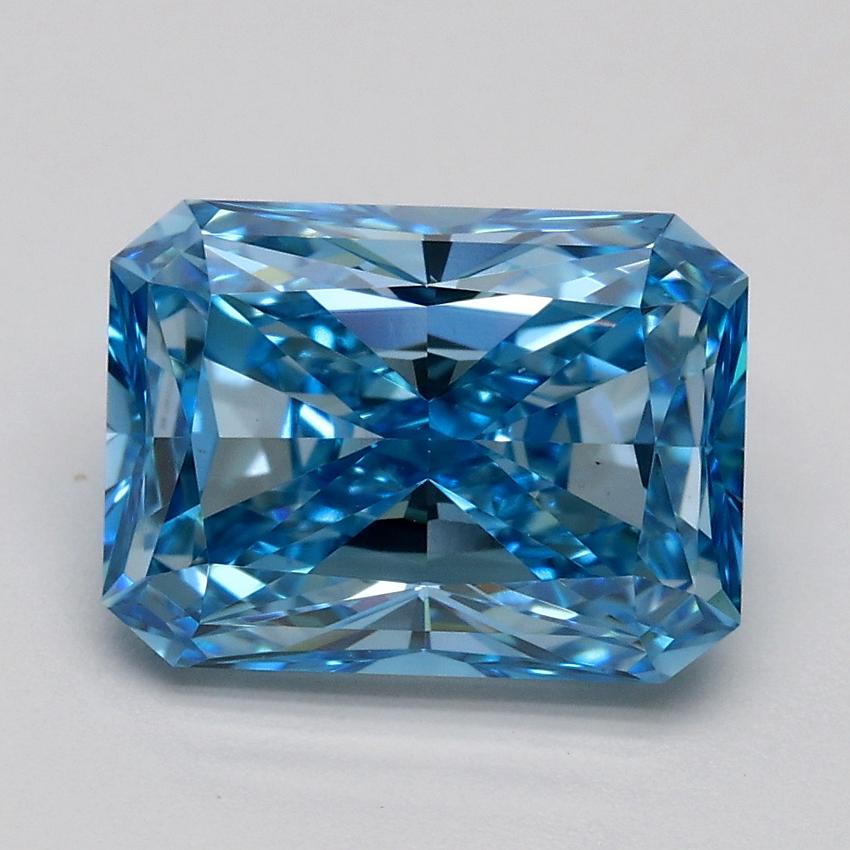 2.09 Ct. Fancy Vivid Blue Radiant Lab Grown Diamond