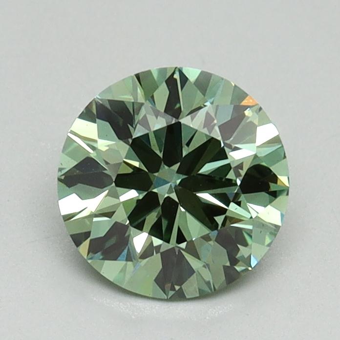 0.94 Ct. Fancy Vivid Pacific Green Round Lab Grown Diamond