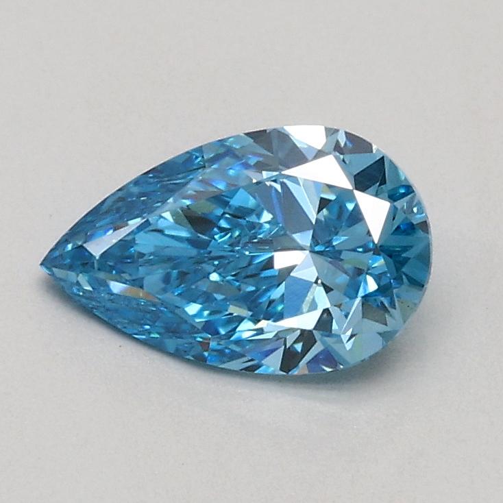 0.54 Ct. Fancy Vivid Blue Pear Lab Grown Diamond