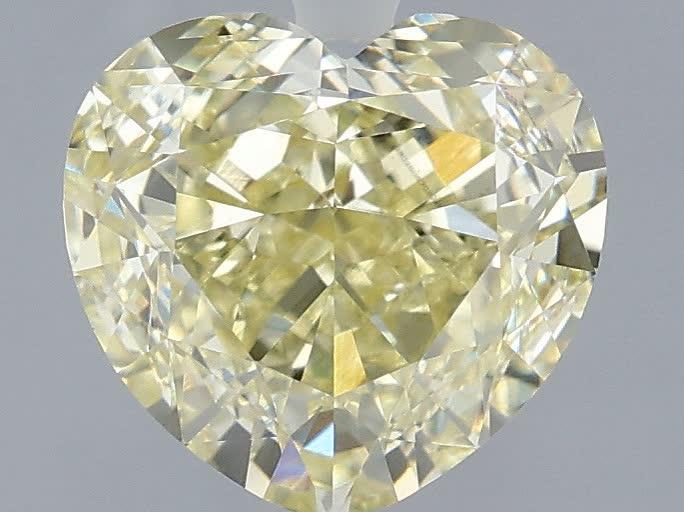 2.60 Ct. Fancy Yellow Heart Lab Grown Diamond