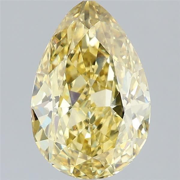 2.00 Ct. Fancy Intense Yellow Pear Lab Grown Diamond