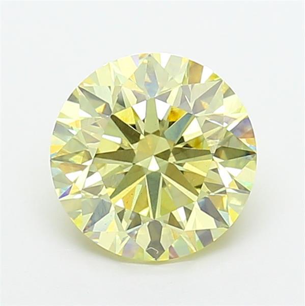 2.60 Ct. Fancy Yellow Round Lab Grown Diamond