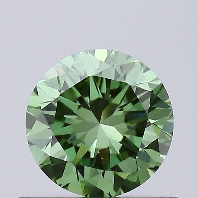 0.50 Ct. Fancy Vivid Green Round Lab Grown Diamond