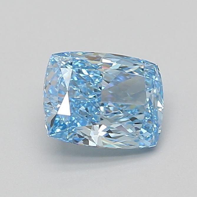 1.55 Ct. Fancy Vivid Blue Cushion Lab Grown Diamond