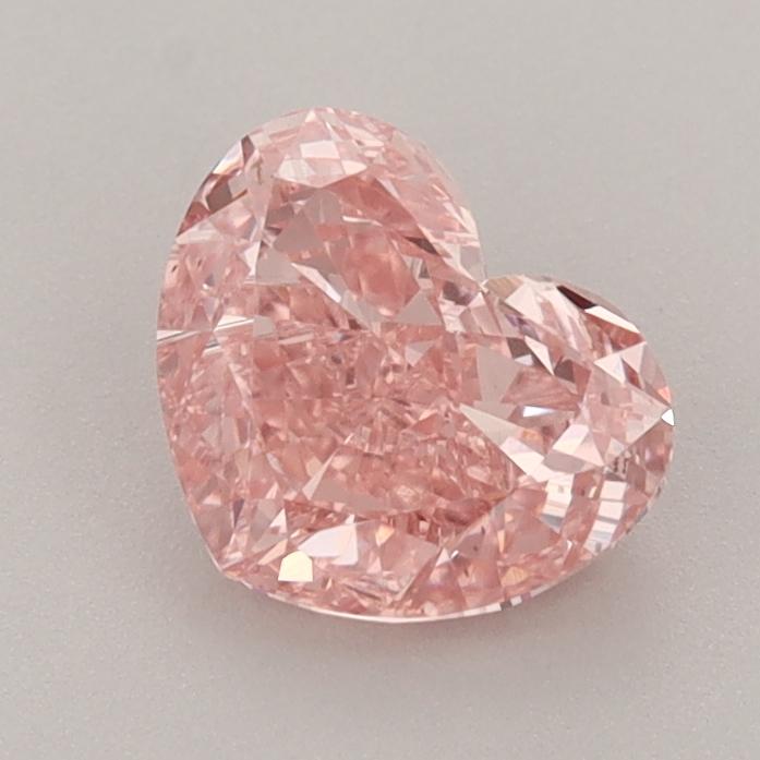 1.11 Ct. Fancy Vivid  Pink Heart Lab Grown Diamond