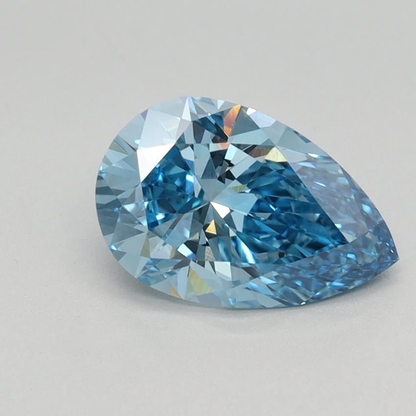1.21 Ct. Fancy Vivid Blue Pear Lab Grown Diamond