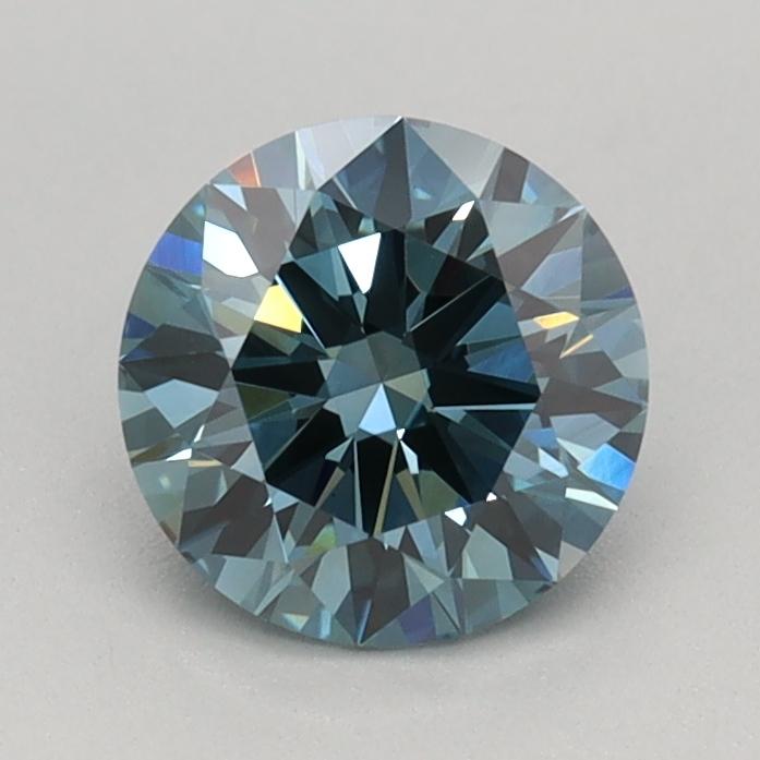0.72 Ct. Fancy Intense Blue Round Lab Grown Diamond
