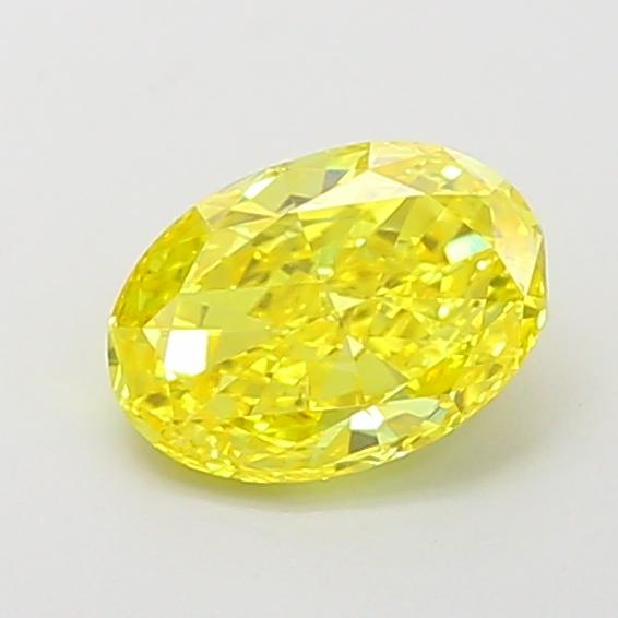 1.02 Ct. Fancy Vivid Yellow Oval Lab Grown Diamond