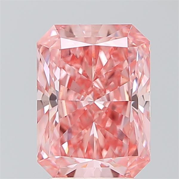 2.42 Ct. Fancy Vivid Pink Radiant Lab Grown Diamond