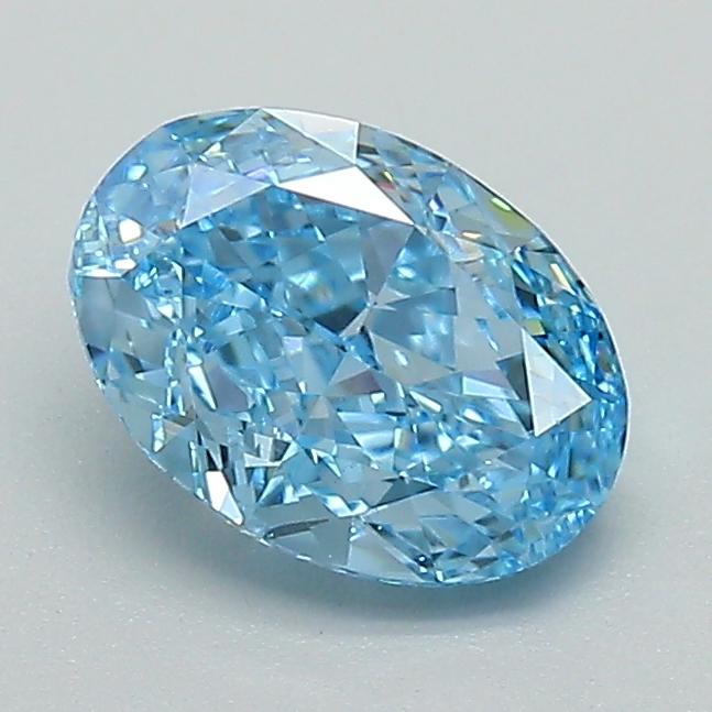 1.09 Ct. Fancy Vivid Blue Oval Lab Grown Diamond