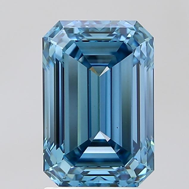 3.03 Ct. Fancy Vivid Blue Emerald Lab Grown Diamond