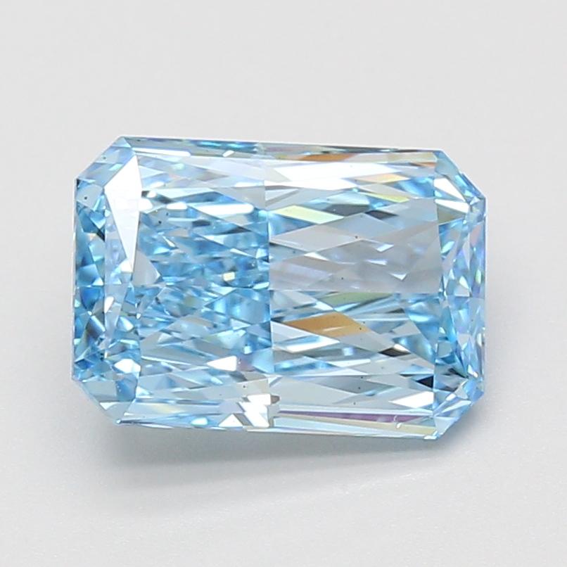 3.09 Ct. Fancy Vivid Blue Radiant Lab Grown Diamond