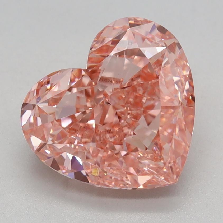 2.15 Ct. Fancy Vivid Pink Heart Lab Grown Diamond
