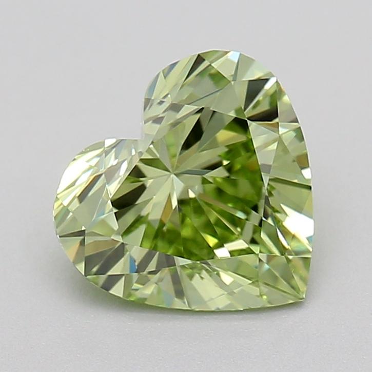 1.01 Ct. Fancy Intense  Green Heart Lab Grown Diamond