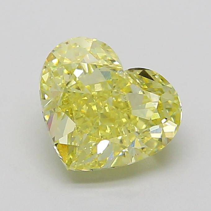 2.80 Ct. Fancy Intense None Yellow Heart Lab Grown Diamond