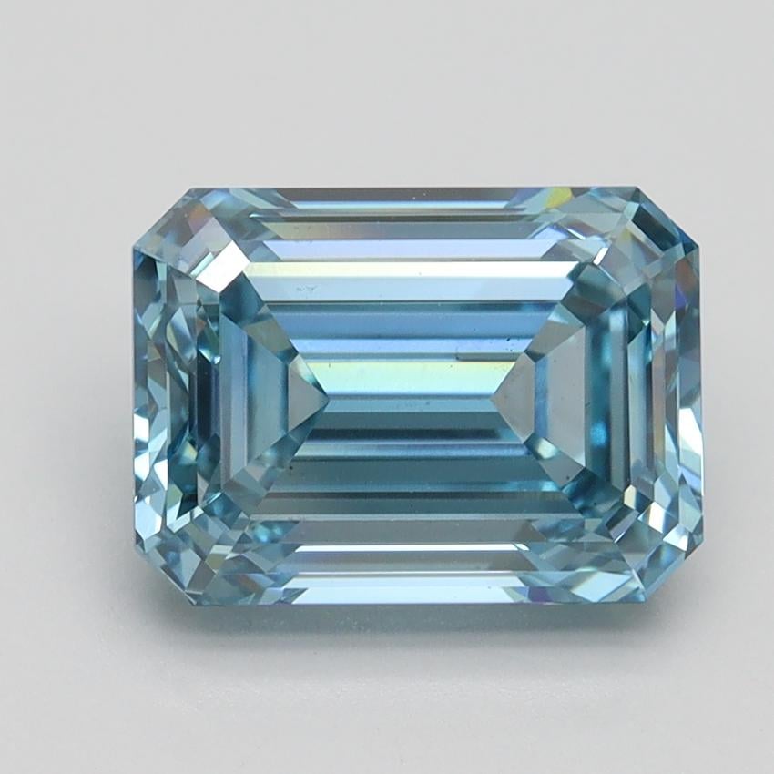3.11 Ct. Fancy Intense Blue Emerald Lab Grown Diamond