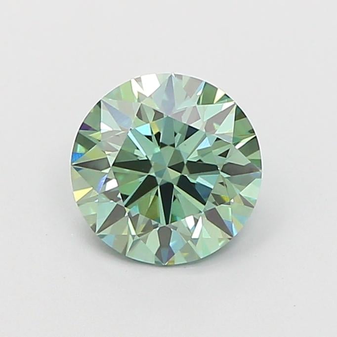 1.04 Ct. Fancy Vivid  Green Round Lab Grown Diamond