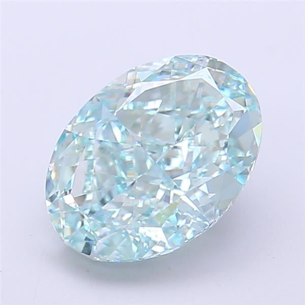 2.80 Ct. Fancy Vivid  Green Oval Lab Grown Diamond