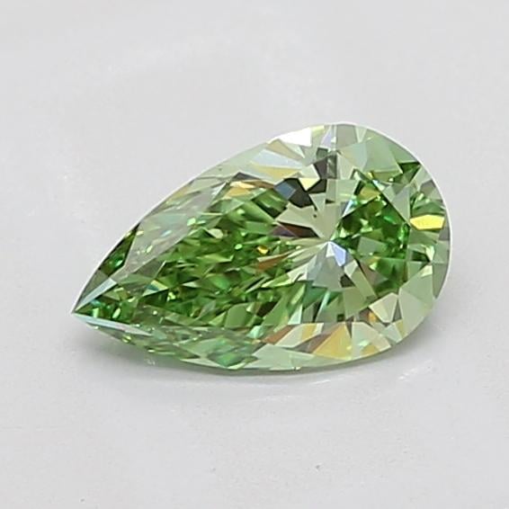 1.01 Ct. Fancy Vivid Green Pear Lab Grown Diamond