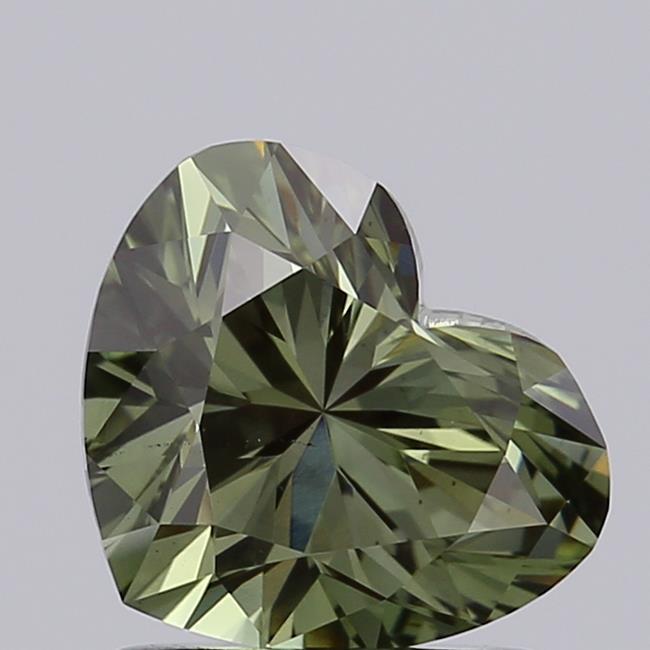 1.07 Ct. Fancy Deep Green Heart Lab Grown Diamond
