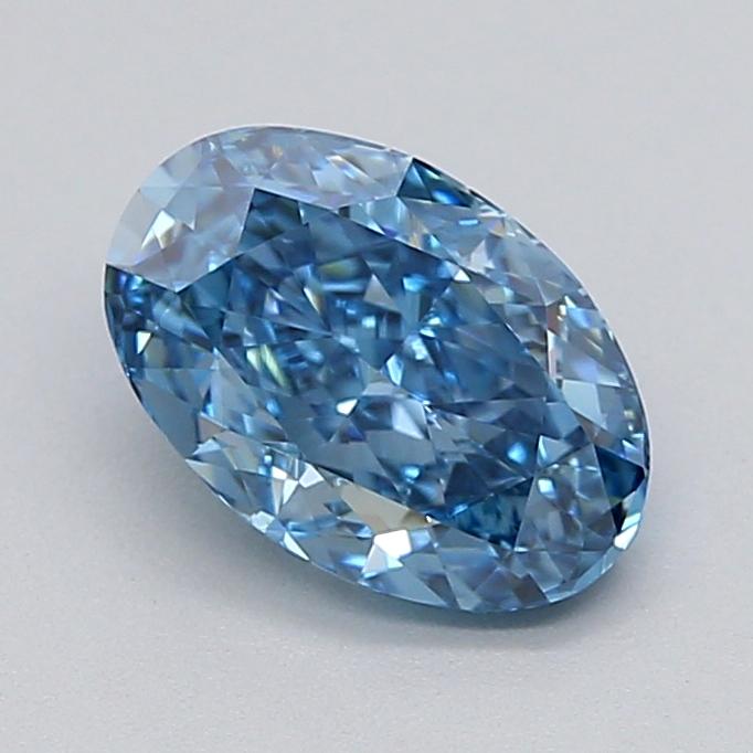 1.03 Ct. Fancy Vivid  Blue Oval Lab Grown Diamond