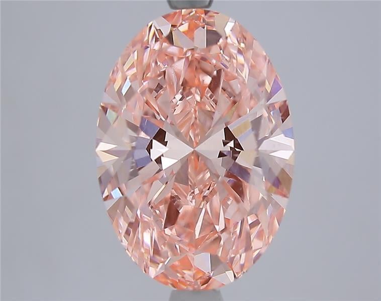 4.02 Ct. Fancy Vivid Pinkish Pink Oval Lab Grown Diamond