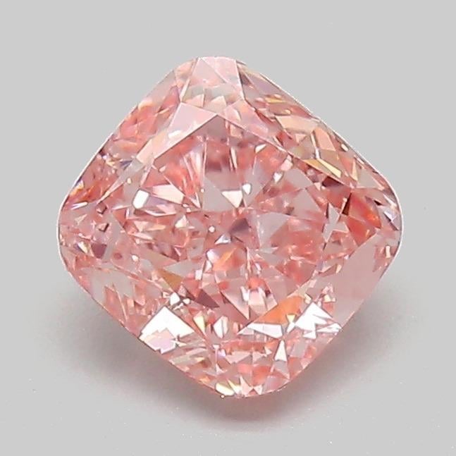 1.18 Ct. Fancy Vivid  Pink Cushion Lab Grown Diamond